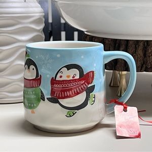 NEW Winter Penguins 16 oz. Coffee/Tea Mug. Hand-painted By LANG.